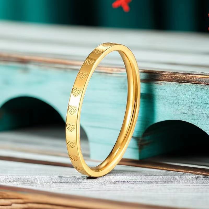 Wholesale Titanium Steel Ring Stainless Steel Baby's Breath Ring ACC-RS-Xinj001