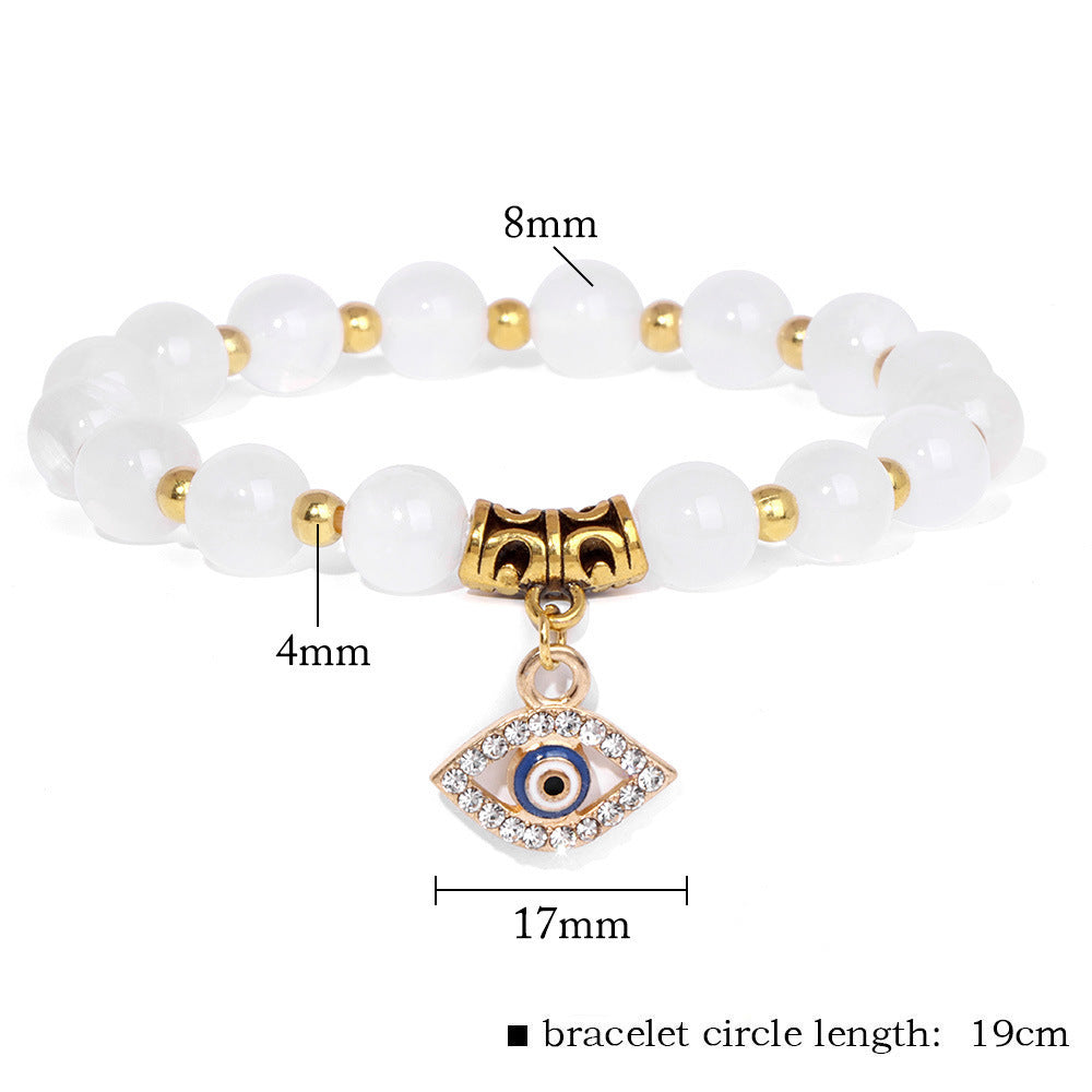 Wholesale Devil's Eye Natural Stone Beaded Bracelet Miyuki DIY Bracelets ACC-BT-ZhongH016
