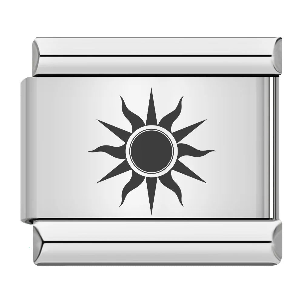 Wholesale  Italian Charm Bracelet 9mm DIY sun moon stars Creative Stainless Steel Composable Bracelet