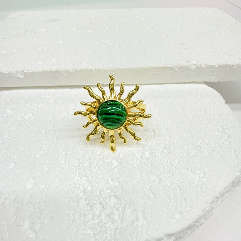 Wholesale Wave sun copper plated 18k color-preserving adjustable ring Adjustable rings