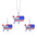 Wholesale  American Independence Day Necklace Alloy Diamond Set American Map Flag Striped Earrings Necklace Set