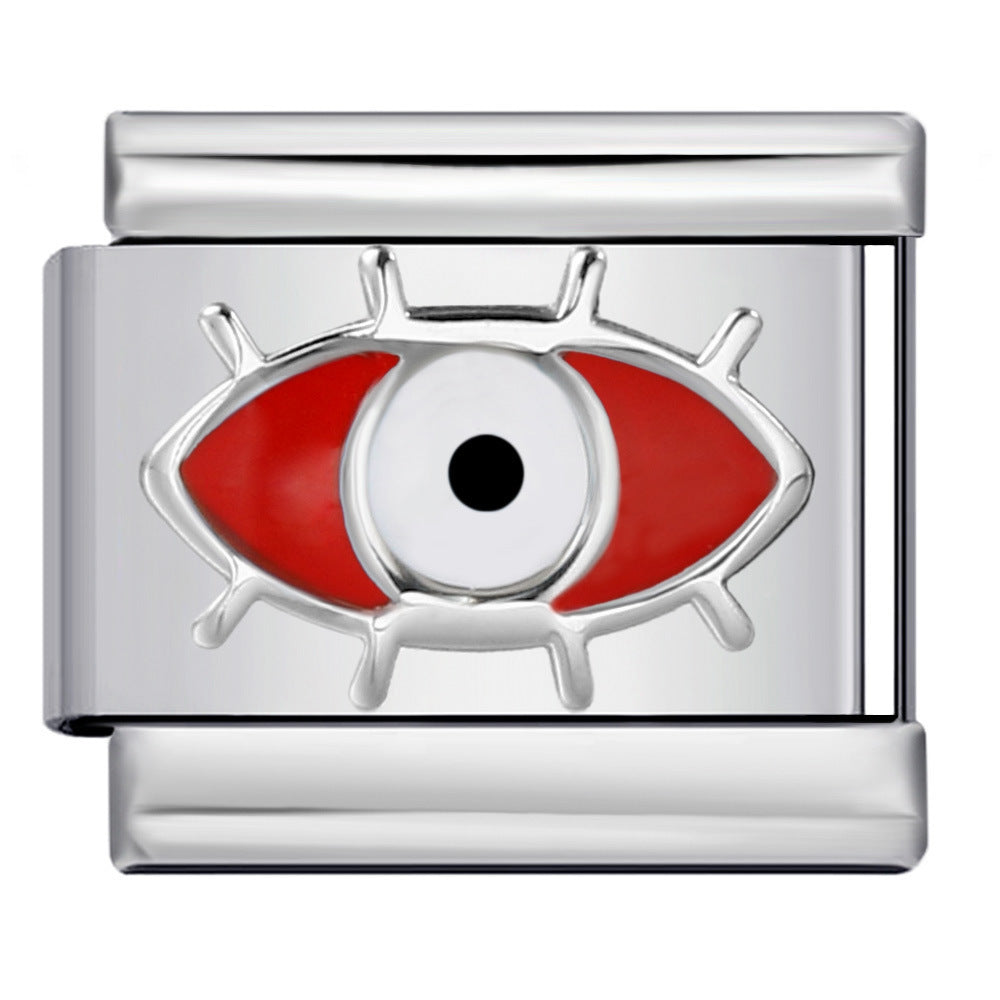 Wholesale 9mm Italian Charm Starter Bracelets DIY square Single Section Creative Stainless Steel Composable Bracelet