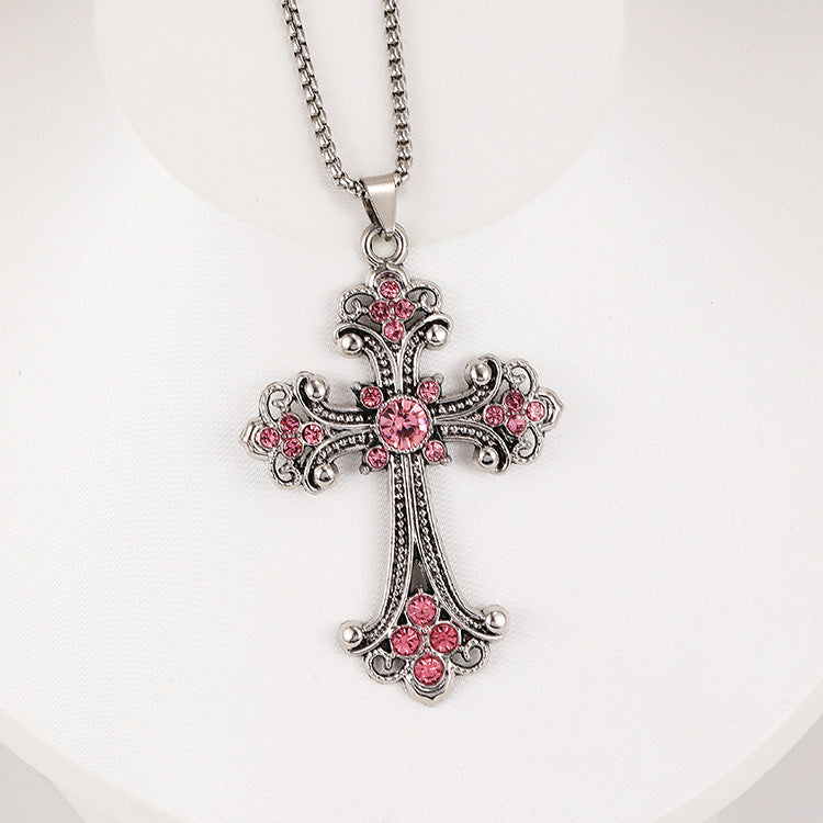 Wholesale Titanium Steel  Cross Necklace  Hip-Hop All-Match Pendant Necklaces