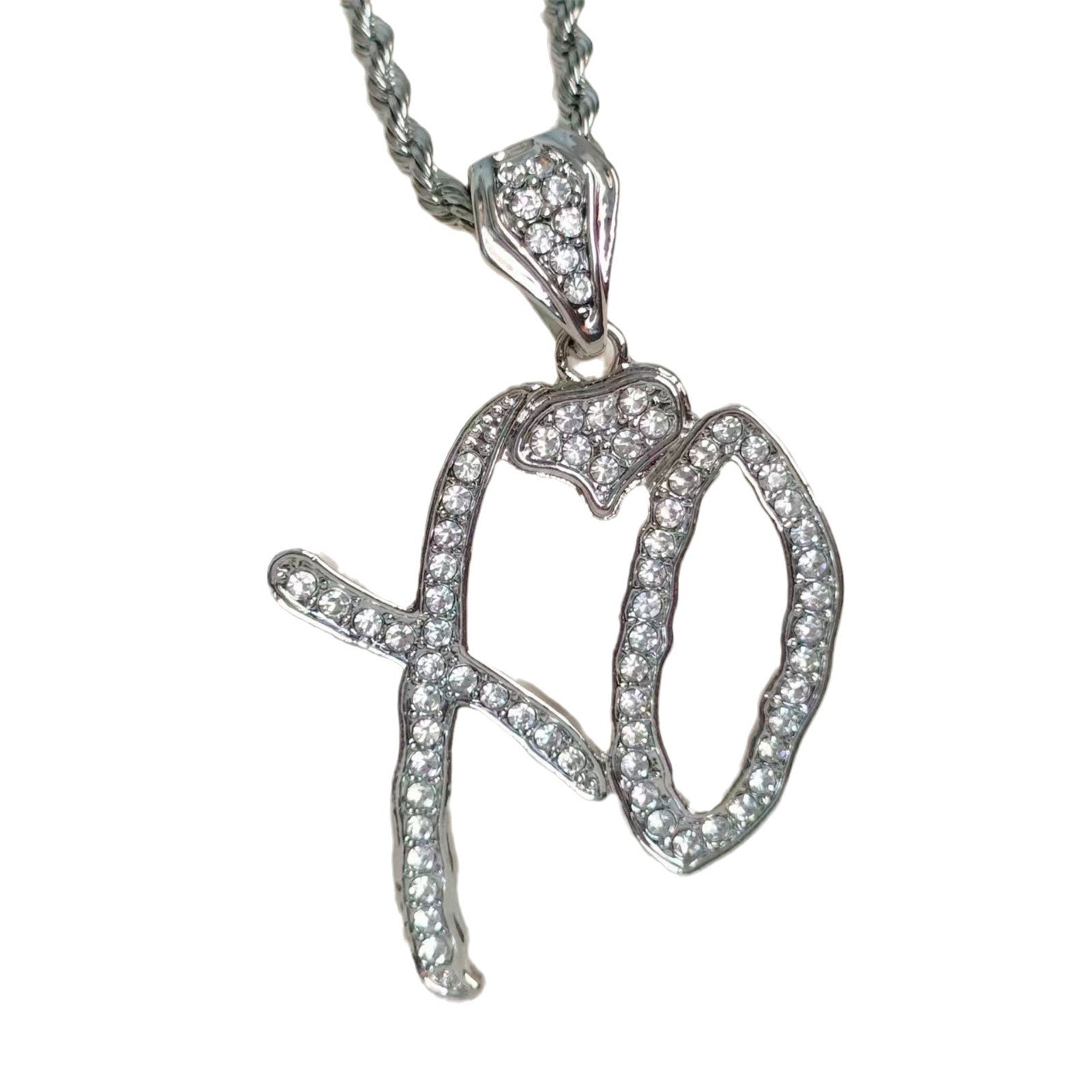Wholesale Gold Plated Letter Pendant Necklace Stylish Twist Chain Sweater Jewelry Accessory For Boutique Resale