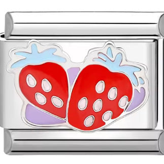 Wholesale Italian Charm Bracelet 9mm DIY Splicing Purple Scenery Love Stainless Steel Composable Bracelet