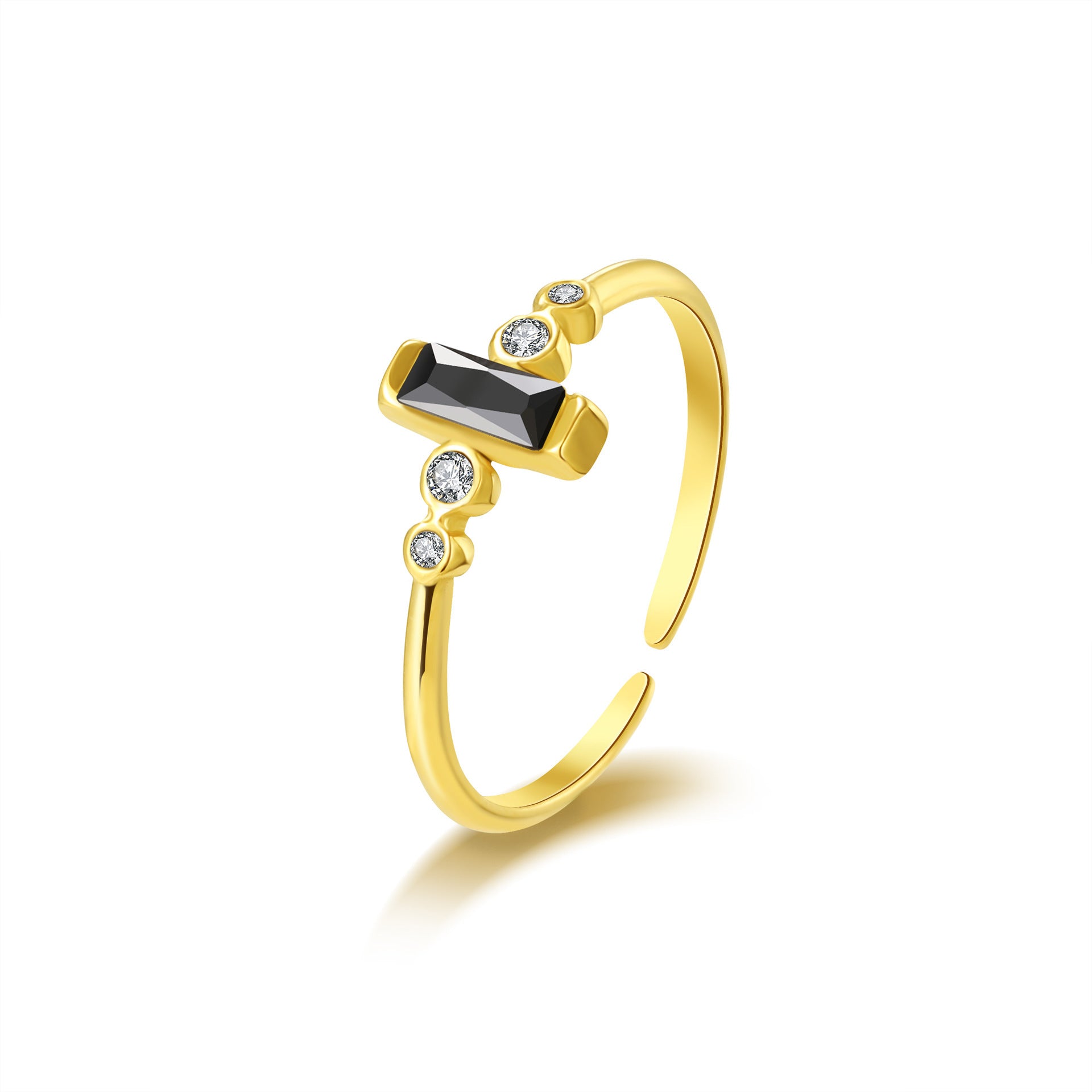 Wholesale  Retro Sun Diamond-encrusted Titanium Steel Color Treasure Ring