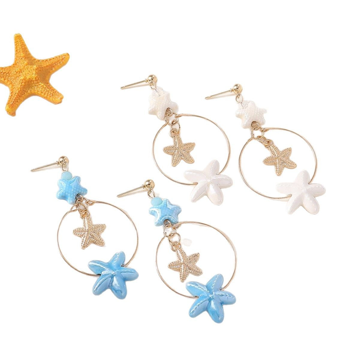Wholesale Starfish light luxury earrings