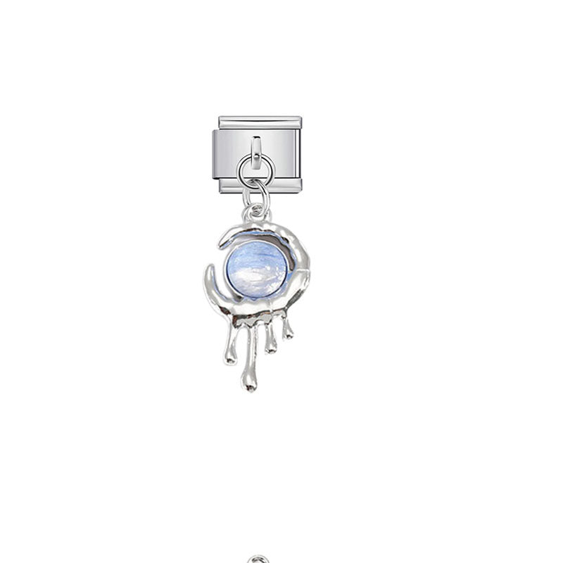 Wholesale Ocean Themed Italian Style DIY Pendant and Bracelet Kit Sweet Painted Stainless Steel Fashion Accessory for Everyday Wear