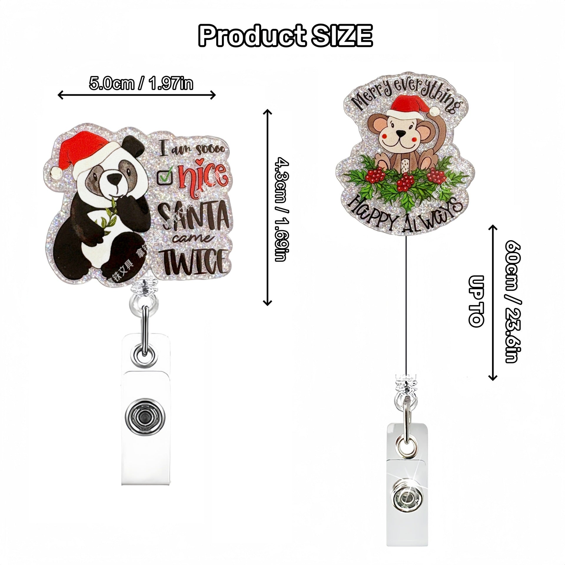 Wholesale  Christmas animal nurse Badge Reels