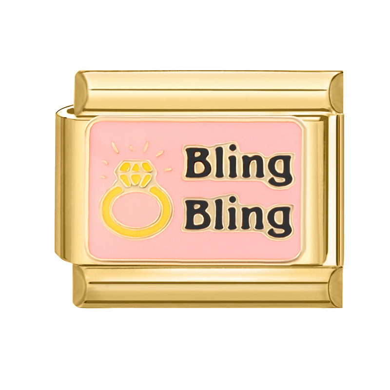 Wholesale Italian Charm Bracelet 9mm DIY Splicing Removable  Stainless Steel Composable Bracelet