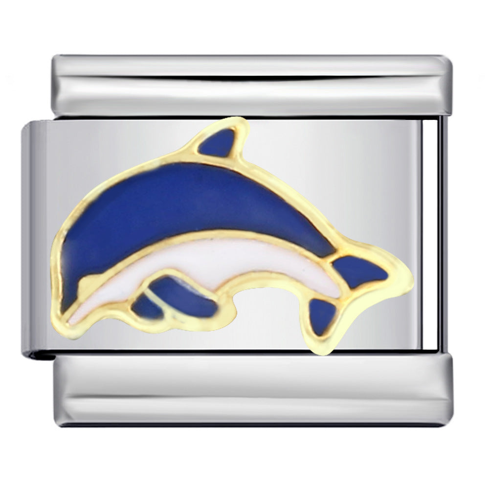 Wholesale Italian Charm Bracelet Animal Pattern DIY Free ing Combination Stainless Steel Composable Bracelet