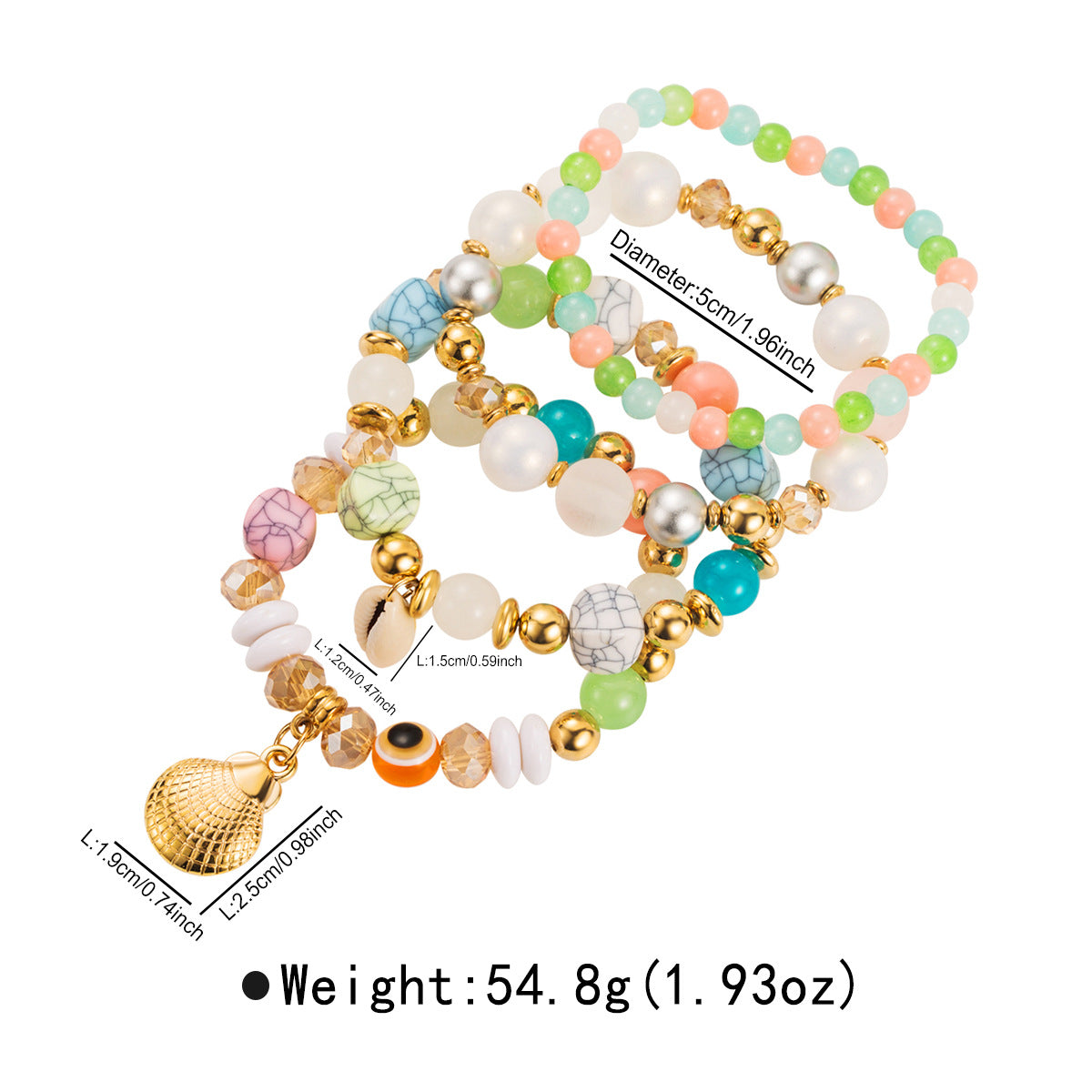 Wholesale  Bohemian Fashion Bracelet suit  Shell Scallop Bracelet