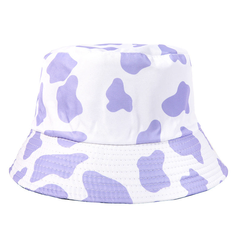 Wholesale  Fisherman Hat Cow Printed Double-sided Casual Basin Hat Bucket Hat