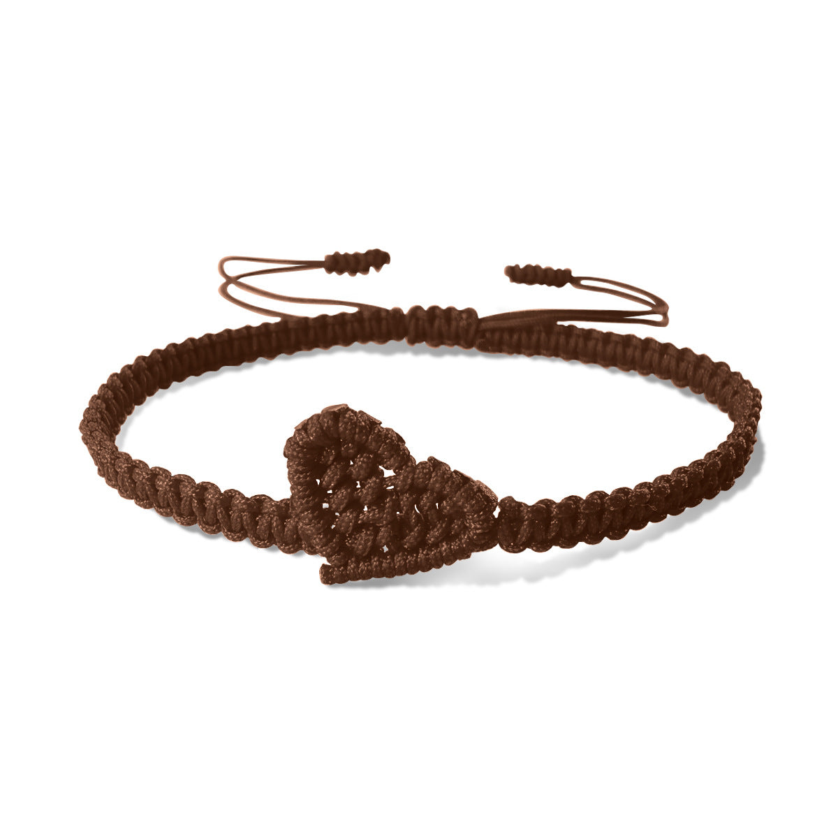 Wholesale Black Rope Handmade Woven Couple Bracelet Love Heart Design Jewelry Accessory For Valentine S Or Friendship Gift