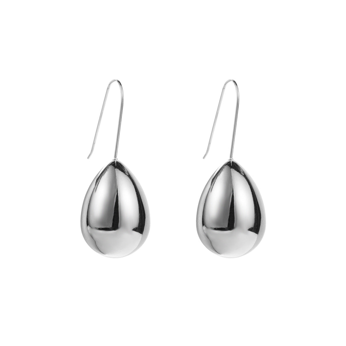 Wholesale Stainless Steel Earrings Simple Water Drop Ball Earrings ACC-ES-BP004