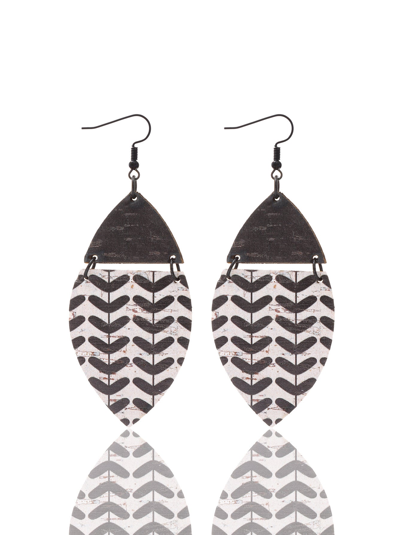 Wholesale Retro Style Natural Cork Crack Earrings