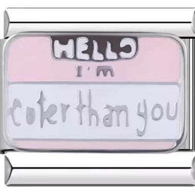 Wholesale Italian Charm Bracelet 9mm DIY BELIEVE English HELLO letter  Creative Stainless Steel Composable Bracelet