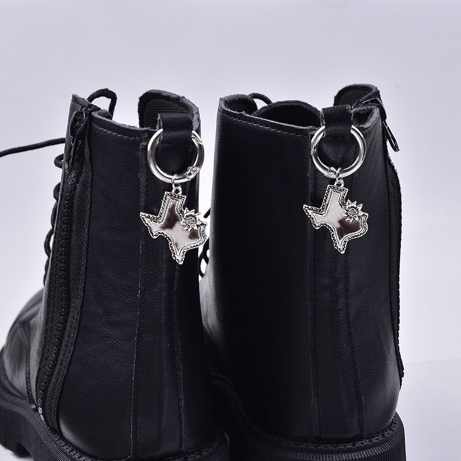 Wholesale Creative DIY US map pendant Shoes Charms