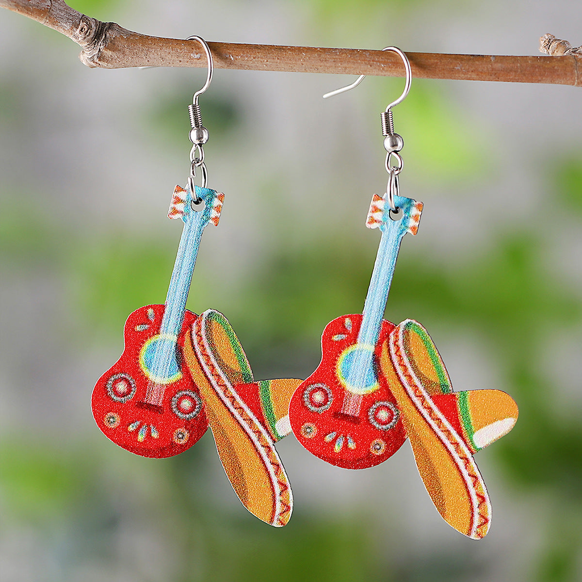 Wholesale  Mexico Fifth Festival of the Dead Cactus Skull Pendant Earrings