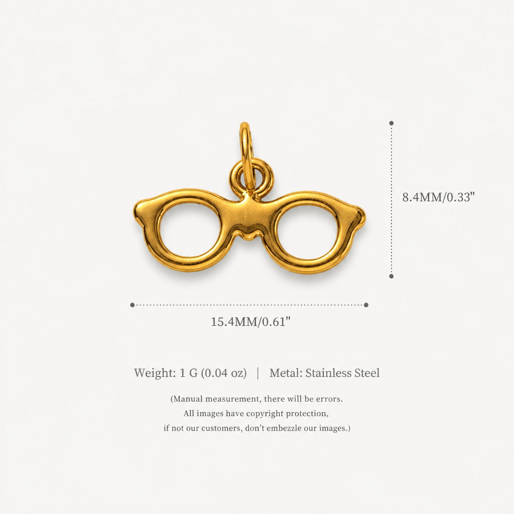 Wholesale Stainless Steel Girl Glasses Pendant Vacuum Plated Doll Face Necklace Stylish Party Jewelry Boutique Resale