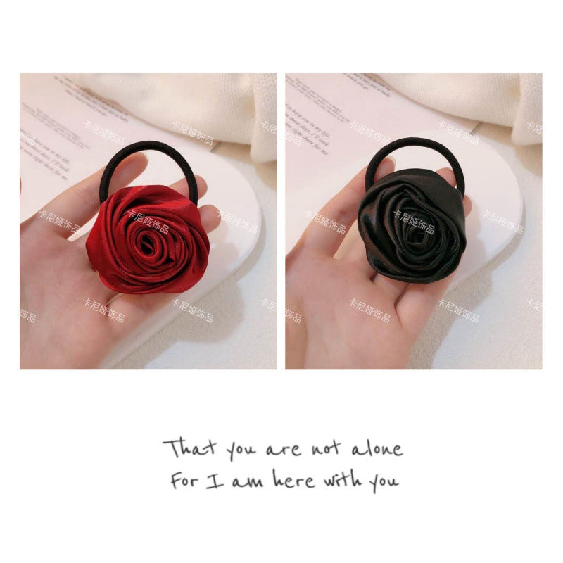 Wholesale Rose Satin Hair Tie
