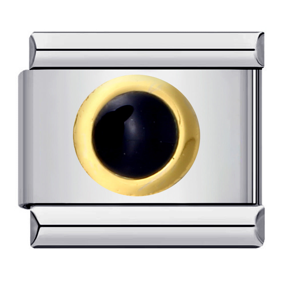 Wholesale  Italian Charm Bracelet 9mm DIY  Welded Oil Drip Creative Stainless Steel Composable Bracelet