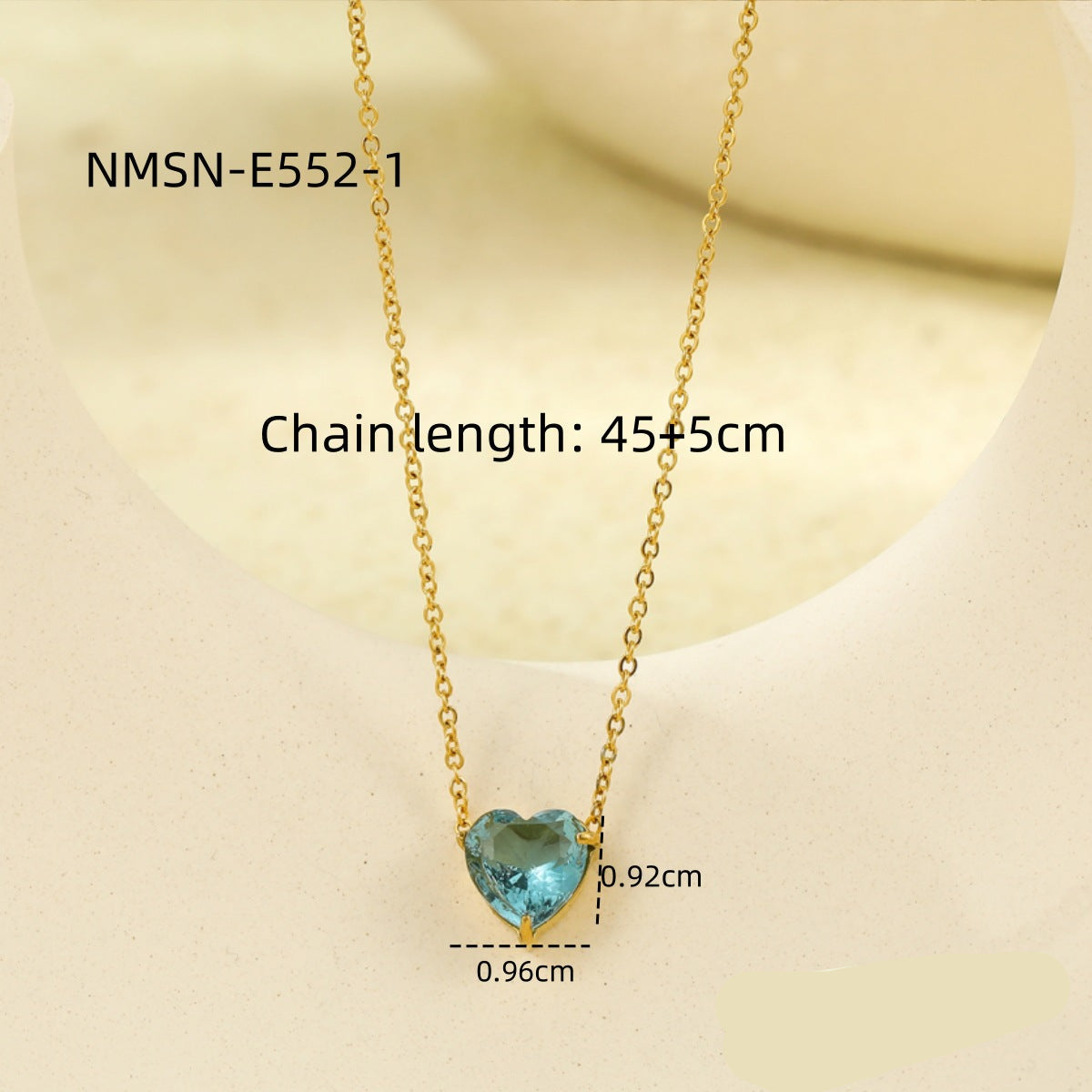 Wholesale luxury stainless steel love inlaid zircon plated 18K gold clavicle chain