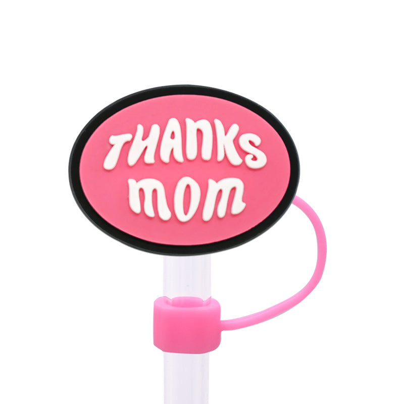 Wholesale Random 100pcs Mother's Day Straw Cover 10MM Straw Tube Cap