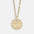 Wholesale Round 12 Zodiac Signs Full Diamond Coin 12 Zodiac Signs Necklace