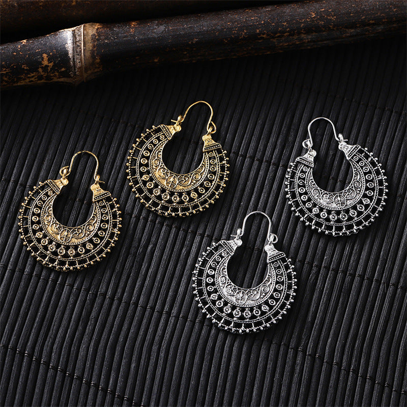Wholesale  Bohemian Hollow Carved Earrings