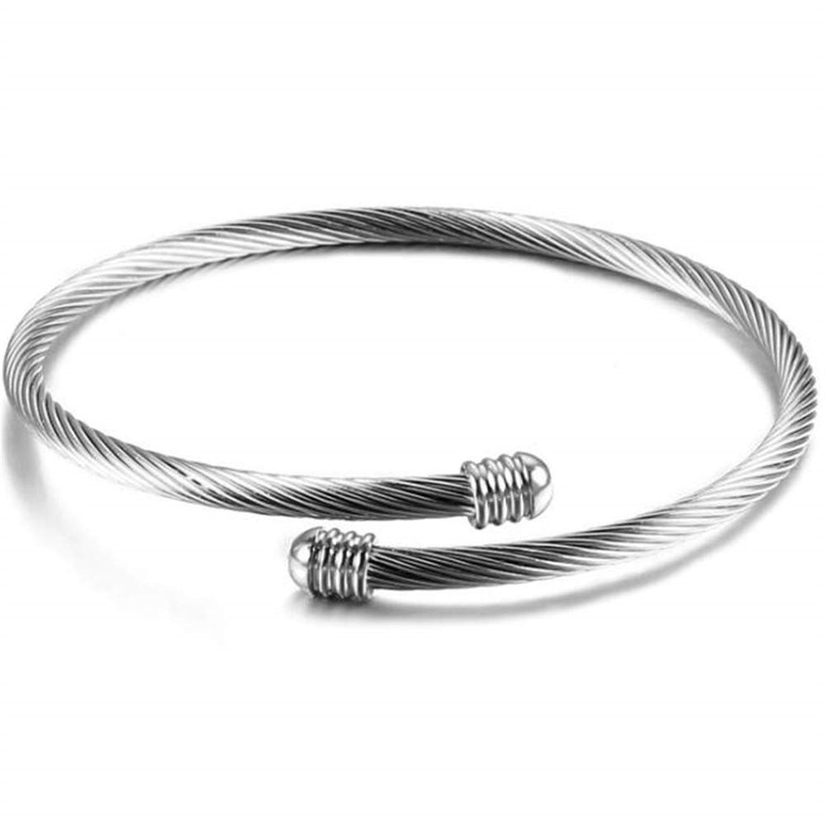 Wholesale Stainless Steel Wire Open Cuffs Adjustable Size Bracelet