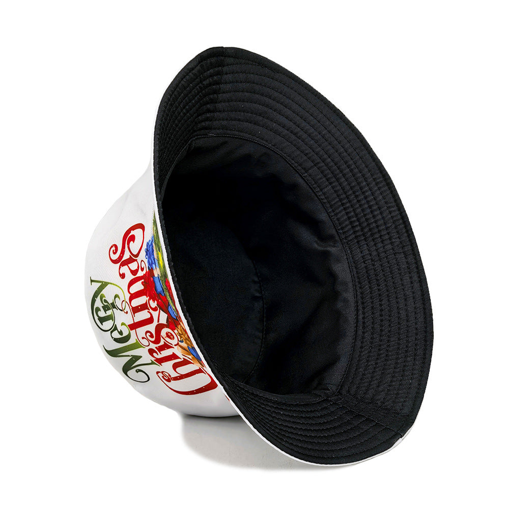 Wholesale Christmas pattern double-sided bucket hat