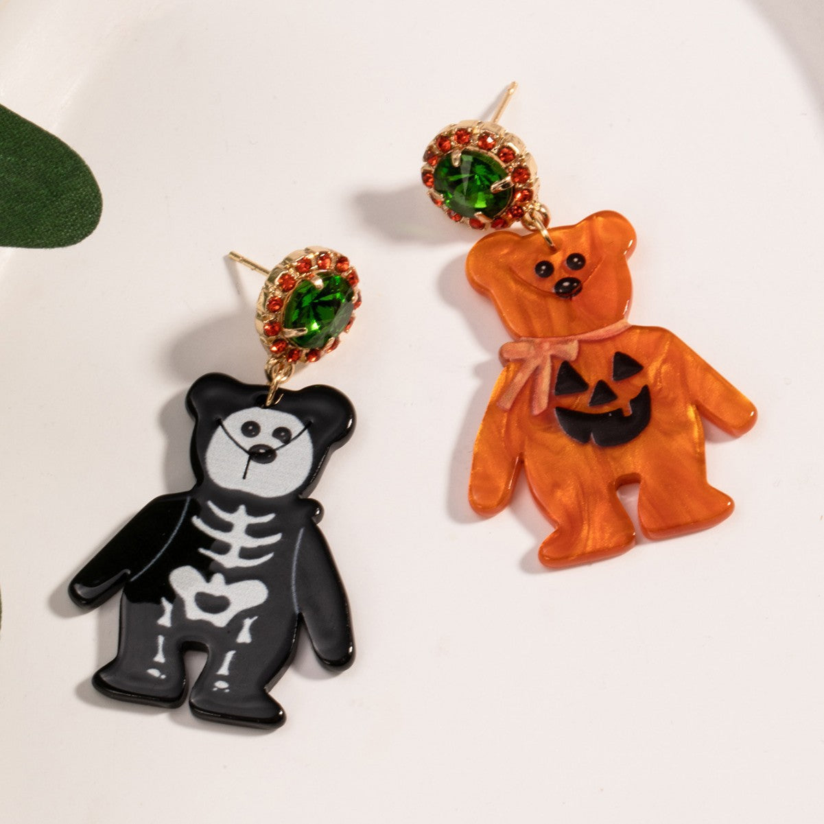 Wholesale Acrylic Cute  Funny Horror Ghost Bat Earrings