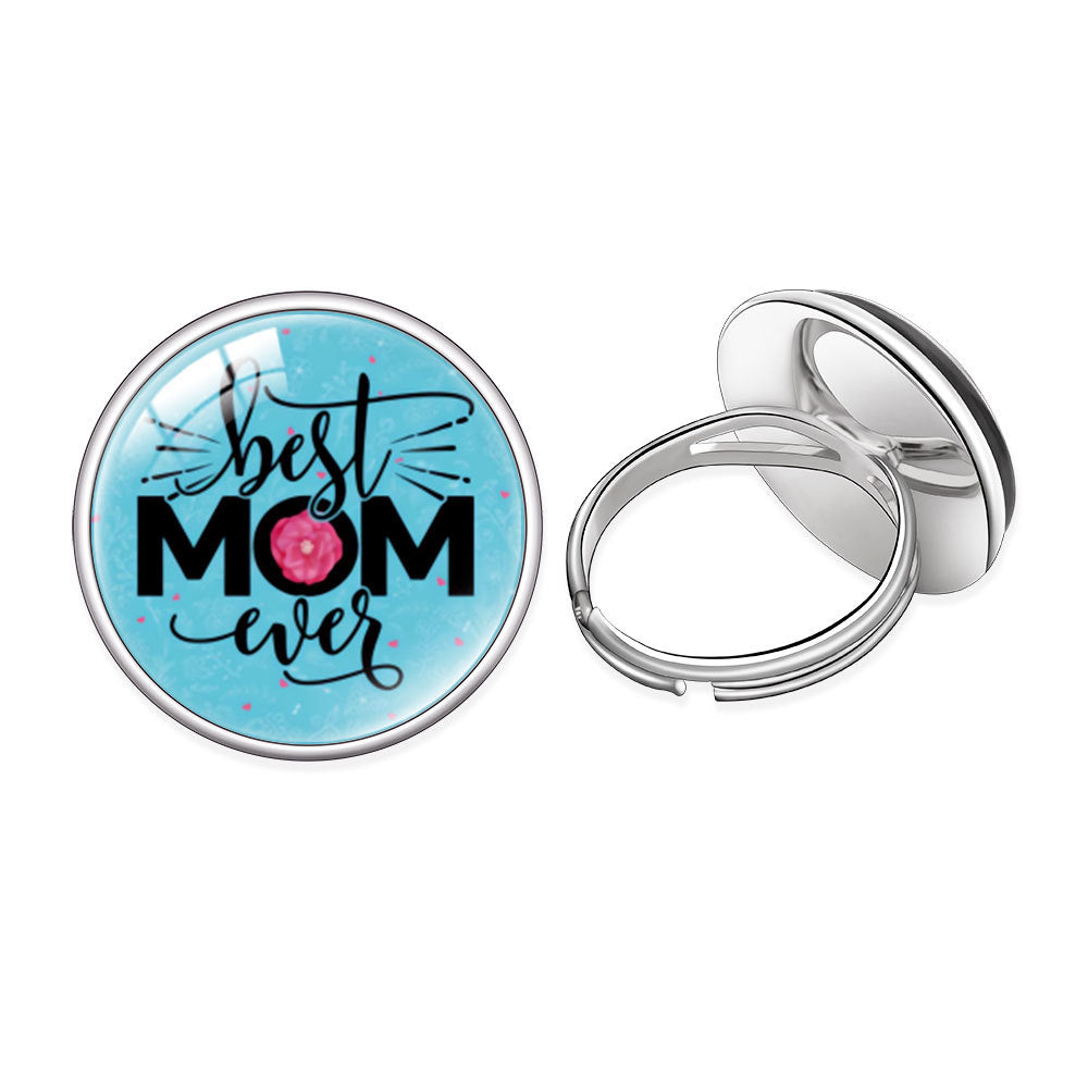 Wholesale mother's love MOM heart-shaped ring