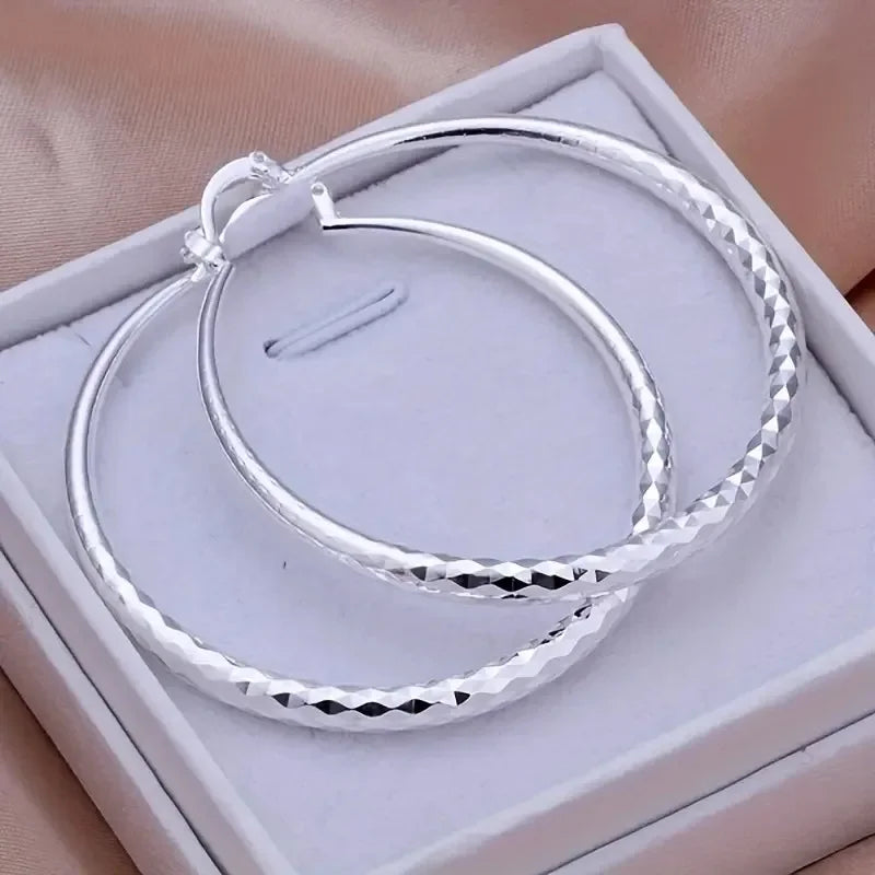 Wholesale  Hoop Earrings Copper Silver Plated Jewelry