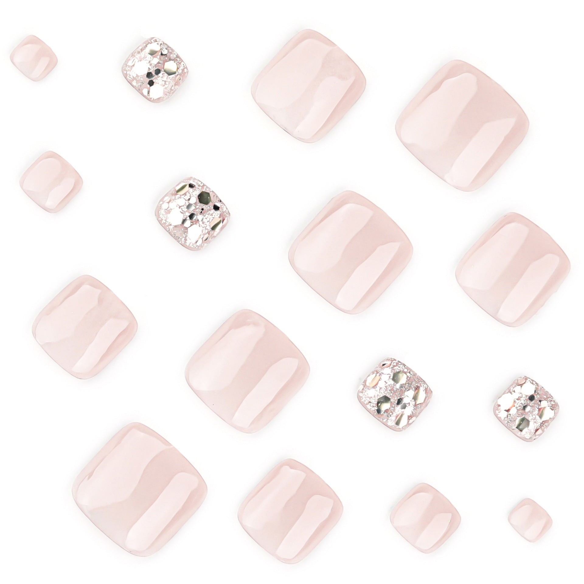 Wholesale 24 Pieces/box Pink Flowers Nails Kits Nail Stickers