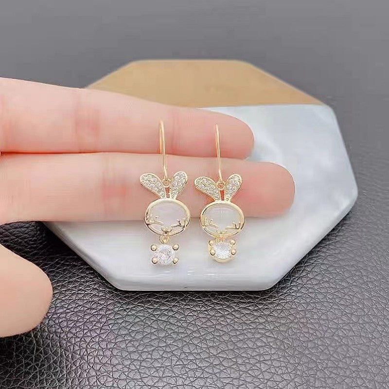 Wholesale Alloy Cute Bunny Earrings