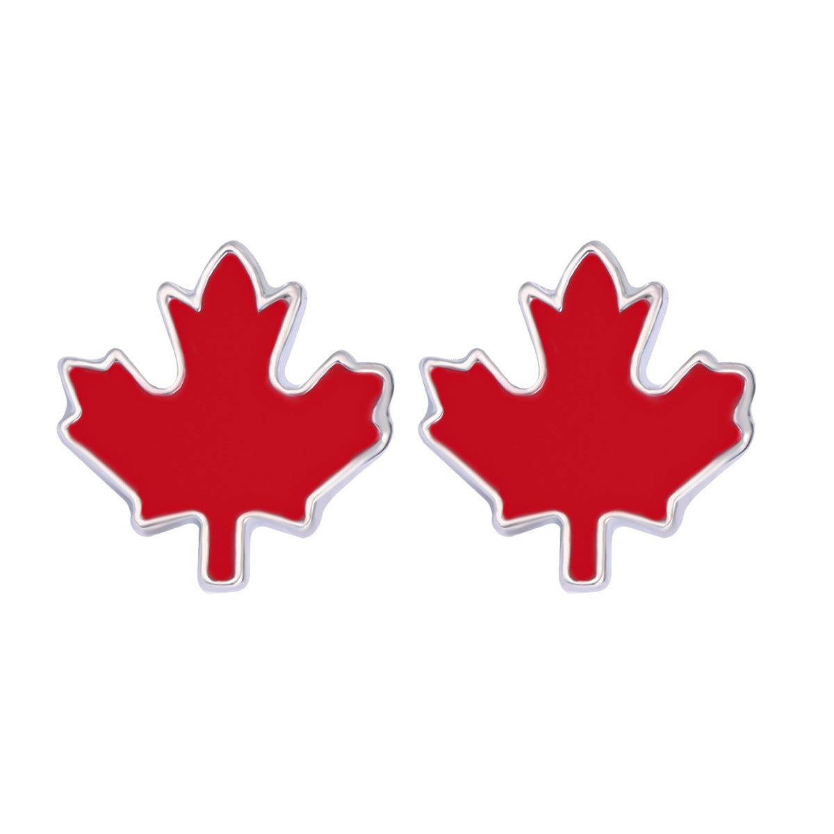Wholesale 10pcs Canadian National Day flag pattern earrings