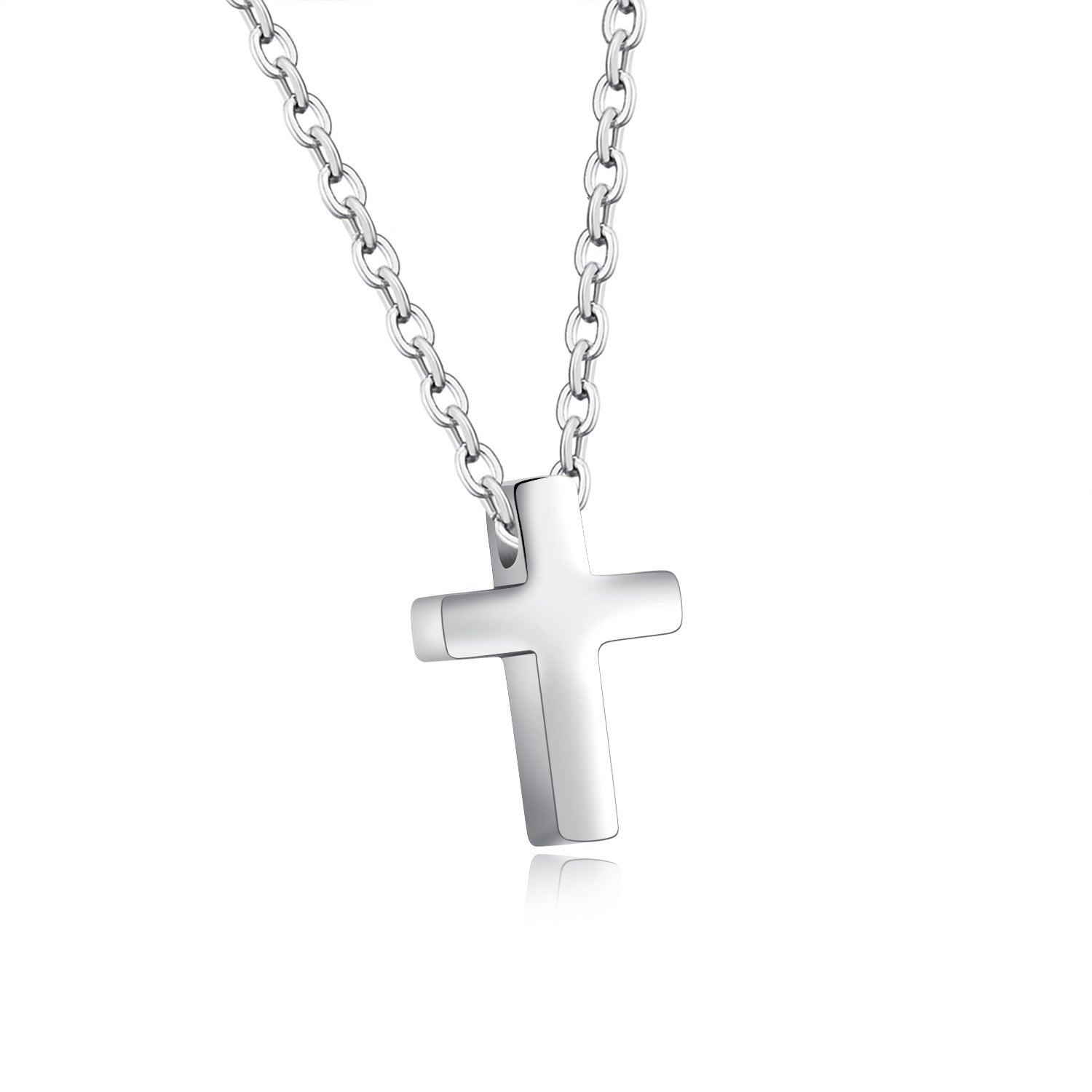 Wholesale mini cross pendant titanium steel necklace