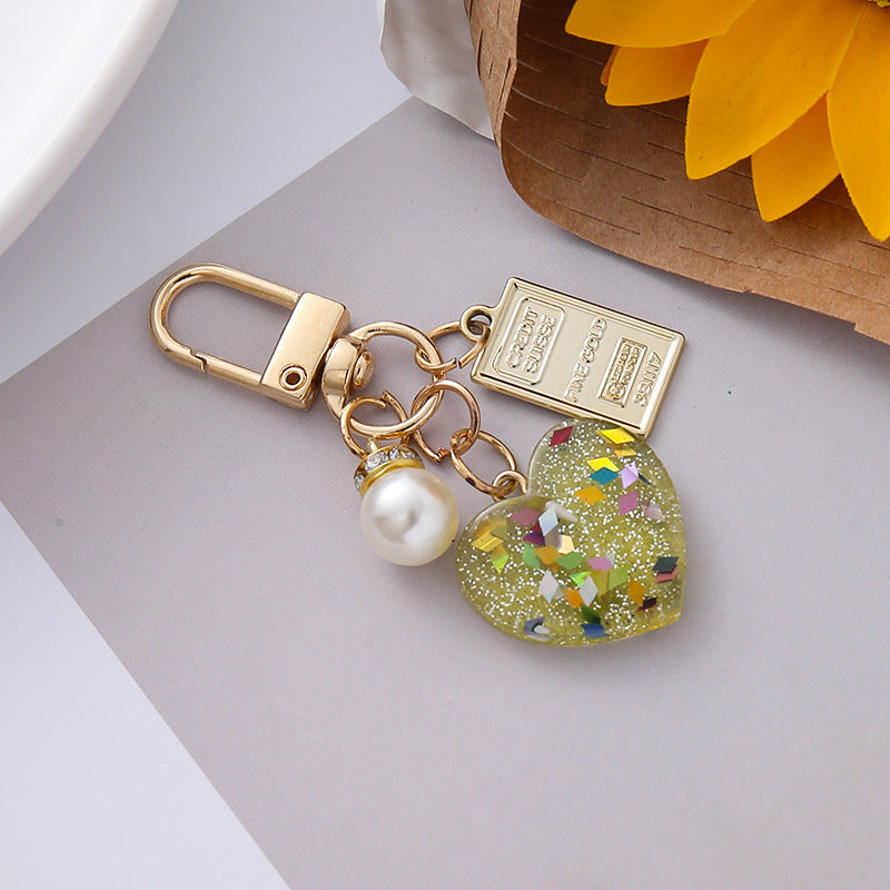 Wholesale  pearl love keychain
