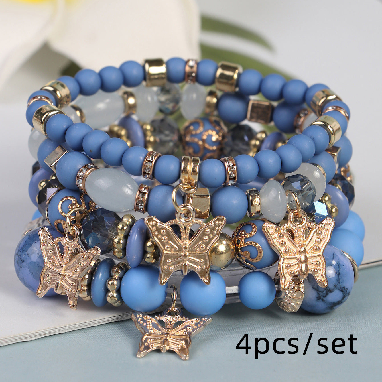 Wholesale Bohemian Vintage Sweet Butterfly Pendant Bracelet ACC-BT-Lijie003