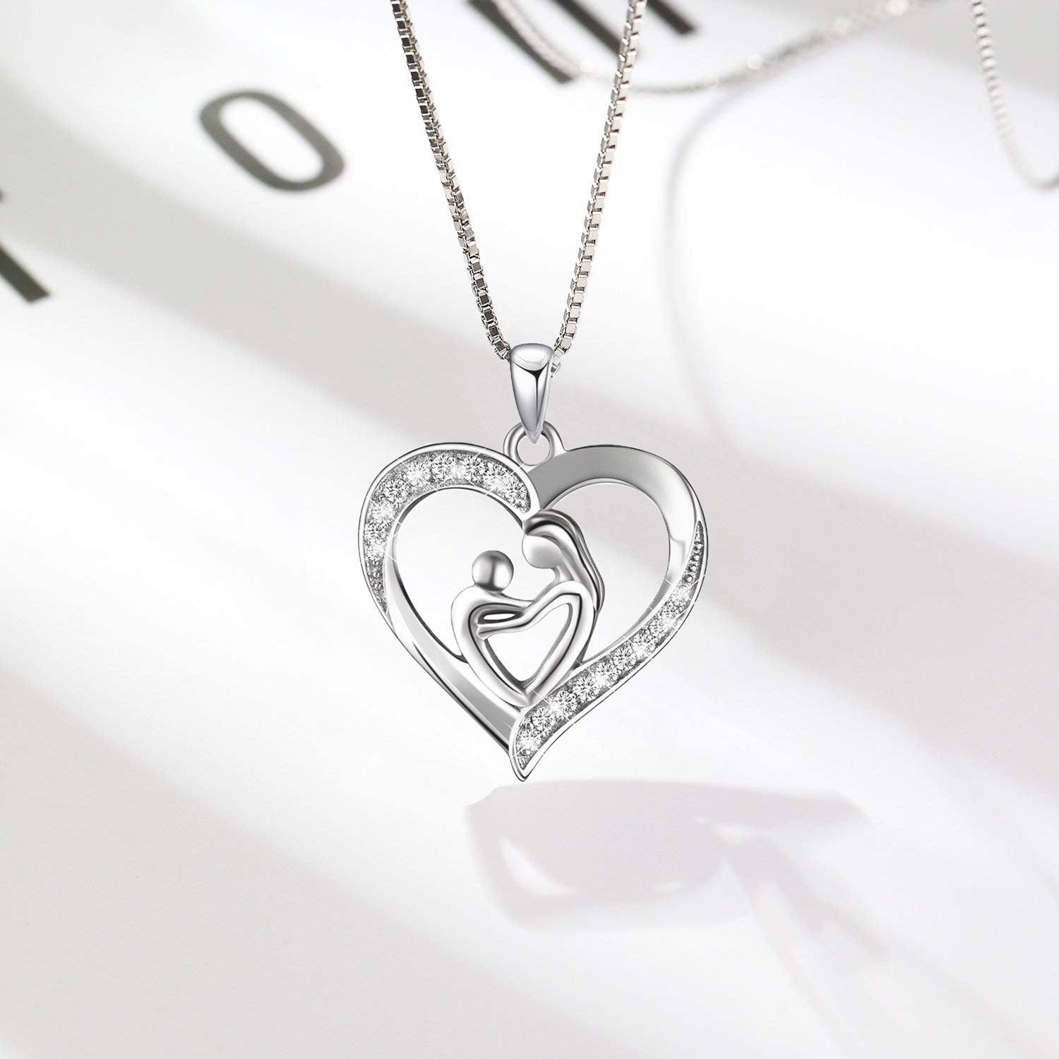 Wholesale  Mother's Day love mother-child concentric necklace