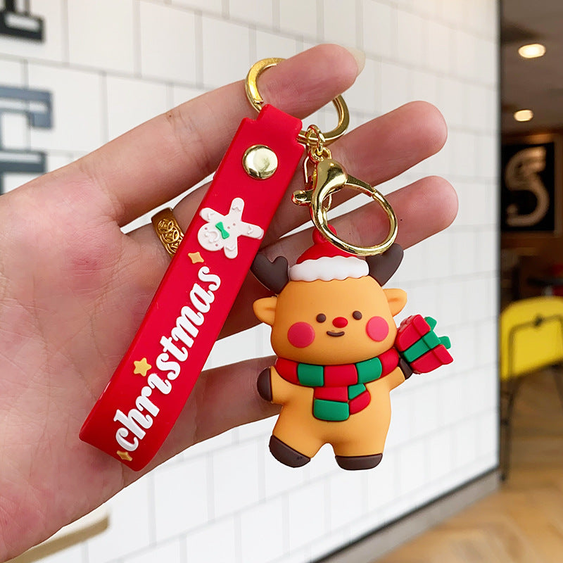 Wholesale Cute Christmas Santa Claus PVC Keychains ACC-KC-ErLu020