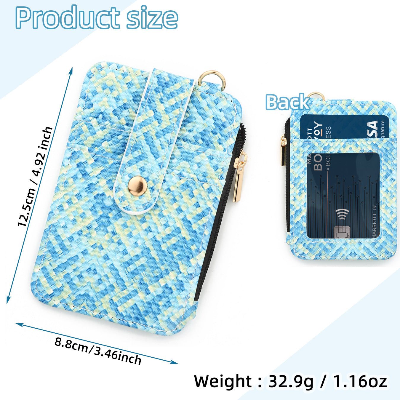 Wholesale Silicone DIY Woven Pattern Folding Card Bag Wristlet Keychain