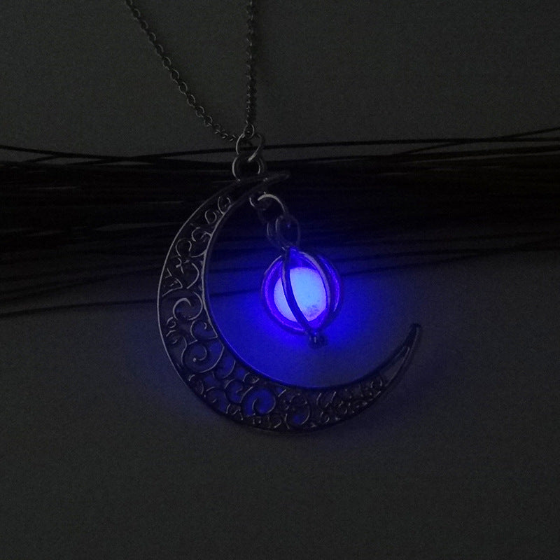 Wholesale Luminous Hollow Halloween Alloy Necklaces ACC-NE-NuoM001