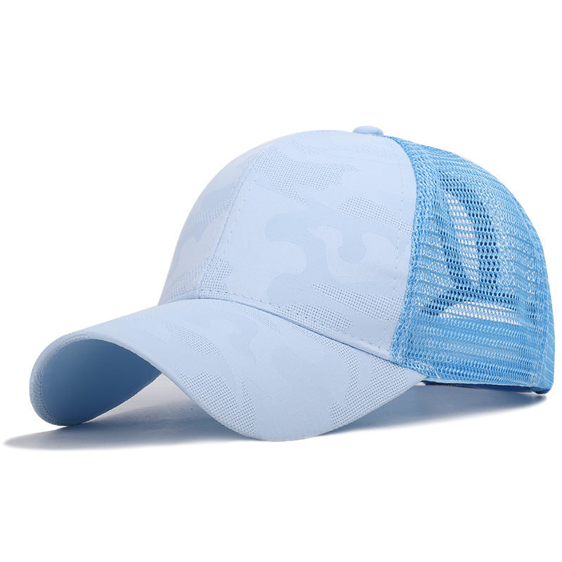 Wholesale Camouflage Cotton Baseball Cap Solid Color Hollow Top Sun Hat ACC-HT-YuXue004