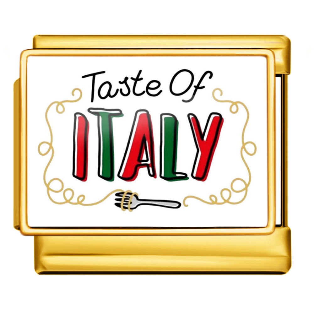 Wholesale Italian Charm Bracelet 9mm DIY  Image Printing  Creative Stainless Steel Composable Bracelet