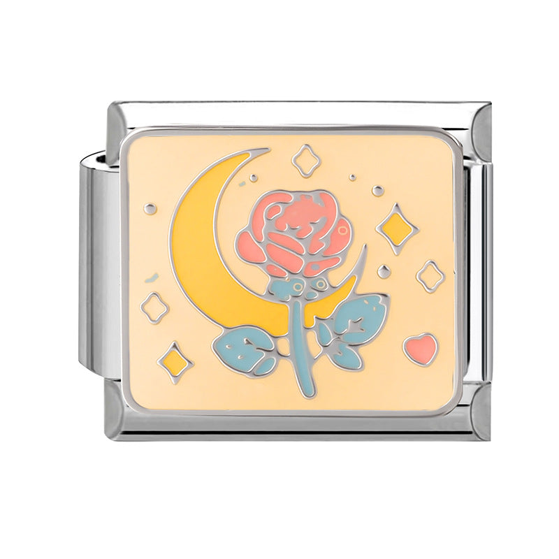 Wholesale 9mm Italian Charm Starter Bracelets DIY Butterfly Heart Stainless Steel Composable Bracelet