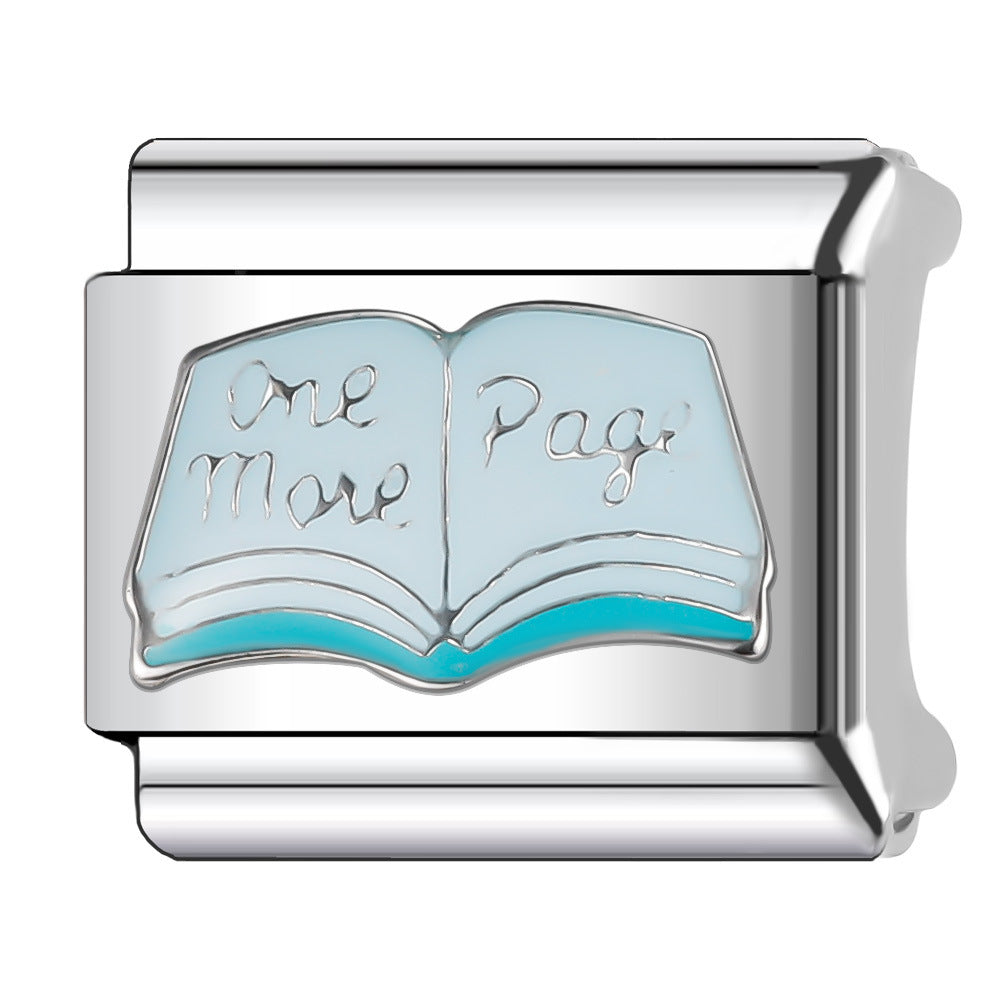 Wholesale Italian Charm Bracelet 9mm DIY Splicing Tutorial Student Series Stainless Steel Composable Bracelet