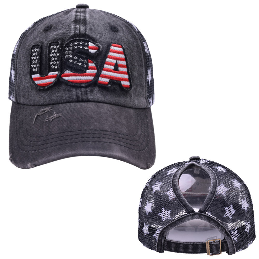 Wholesale American Independence Day USA Baseball Cap Flag Five-Pointed Star Hat ACC-HT-BaiZuzu002